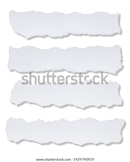 Paper Torn Shapes Isolated On White Stock Photo 1439740919 | Shutterstock