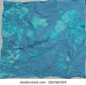 Paper Towel, Blue, Bleached Wrinkled Texture