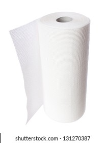 Paper Towel Roll Isolated On White Background