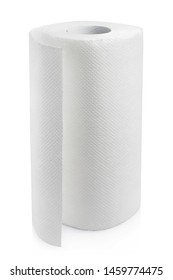 Paper Towel Roll, Isolated On White Background