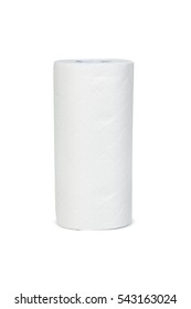 Paper Towel Roll, Isolated On White