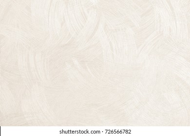 Paper Wallpaper On The Walls Of  Beige House With A Scratch Pattern. Abstract Background, Pastel Cream Colored Vintage Carpet, Soft Wrinkled Pattern With Golden Faded Lines On Luxury Bedroom In Hotel.