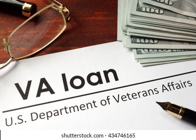 Paper with words va loan.