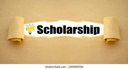 Paper work and chalkboard with scholarship - Shutterstock ID 1283405536