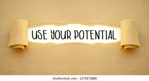 Paper work with for use your potential - Shutterstock ID 1375873880