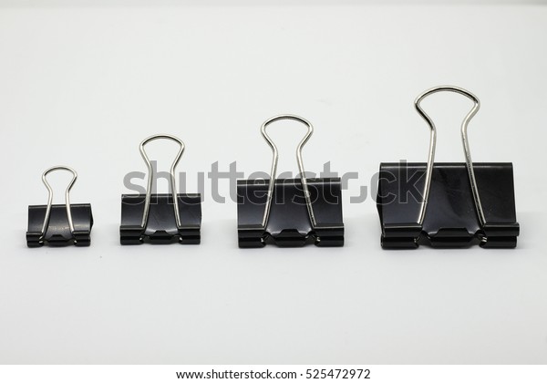 black paper clips called