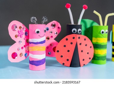 Papercraft Project Colorful Bugs Made Out Stock Photo 2183593167 ...