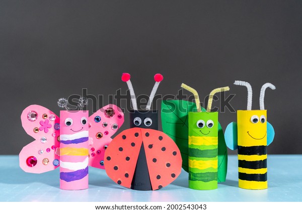 Papercraft Project Colorful Bugs Made Out Stock Photo 2002543043 ...