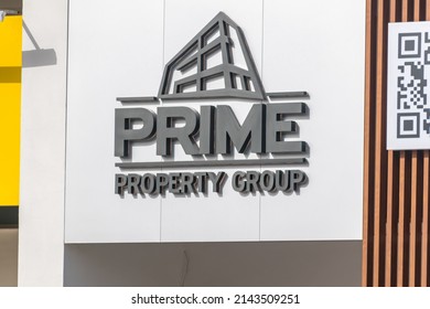 Paphos, Cyprus - April 2, 2022: Logo And Sign Of Prime Property Group.