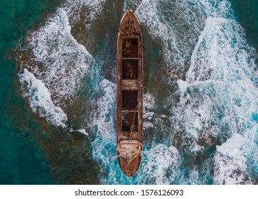 Paphos Ship Wreck From Above