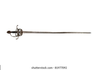 A Pappenheimer rapier isolated on white