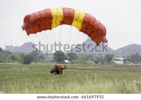 Parachute down to the ground
