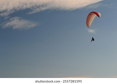 parachute, gliding, wing, paraglider, paraglider, adventure, outdoor, active recreation, sport, extreme sport, extreme, summer, sky, sun, flight, paragliding, clouds, cloudy sky - Powered by Shutterstock