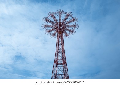 The Parachute Jump on the Riegelmann Boardwalk at Coney Island - Powered by Shutterstock