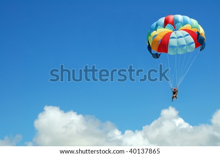 Parachuting above the clouds
