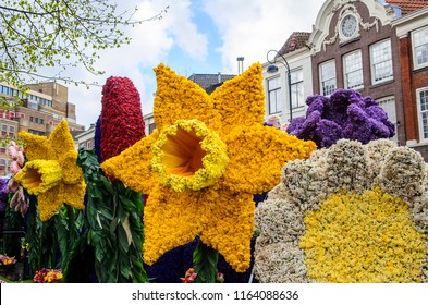 Parade Of Flowers In Haarlem. Haarlem,Netherlands