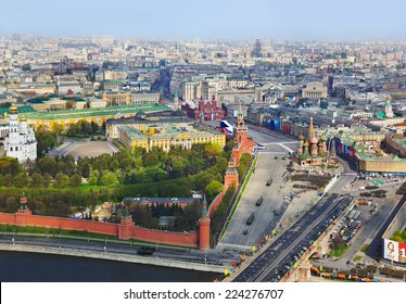 Parade Of Victory Day At Moscow Kremlin - Aerial View