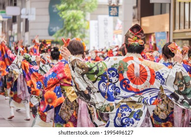 Parade Of Yosakoi Festival In Kochi Prefecture, Shikoku