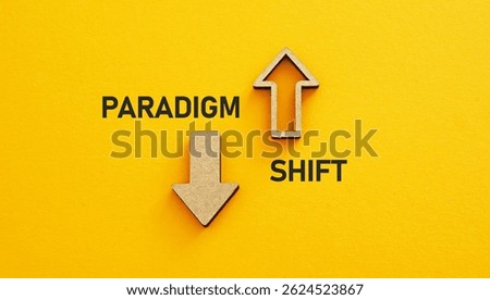 Paradigm shift is shown using a text. New Paradigm Ahead