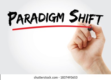 Paradigm Shift Text With Marker, Concept Background