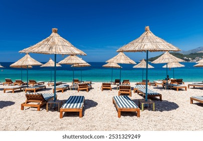 paradise beach in Himare in Albania