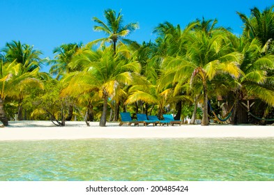 Paradise Beach On Beautiful Island South Water Caye