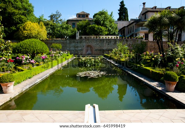 Paradise Gardens Alhambra Granada Spain Stock Photo Edit Now