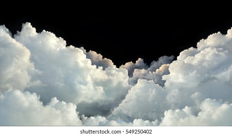 paradise sky with large clouds stacked as layers - Powered by Shutterstock