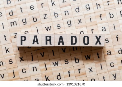 Paradox Word Concept On Cubes