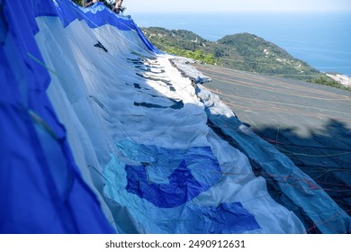 Paraglider Parachute Take Off Cliff - Powered by Shutterstock