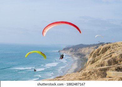 Paragliders At Torrey Pines Gliderport