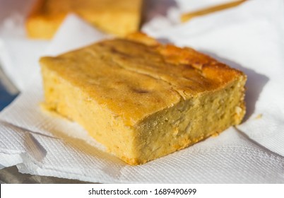 Paraguayan Dish Called Sopa Paraguaya At A Street Food Market