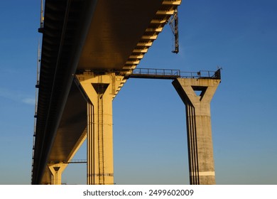 Parallel bridge way under contruction