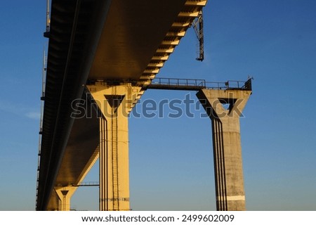 Parallel bridge way under contruction