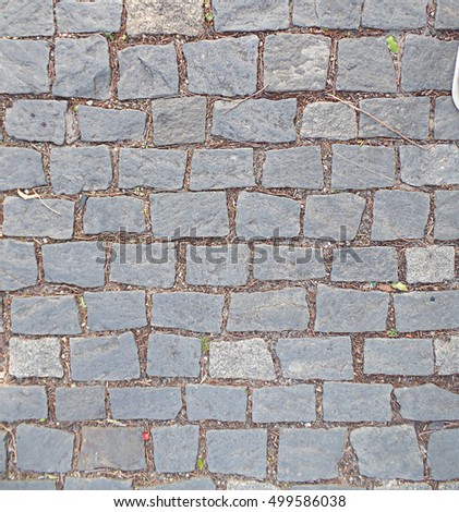 Parallelepiped ground texture pattern