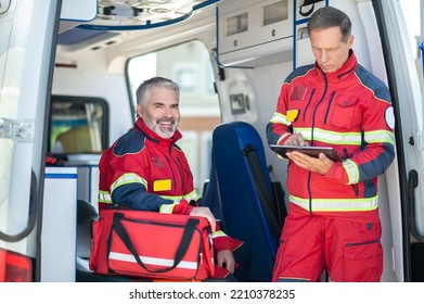 Paramedical Personnel In The Medical Emergency Vehicle