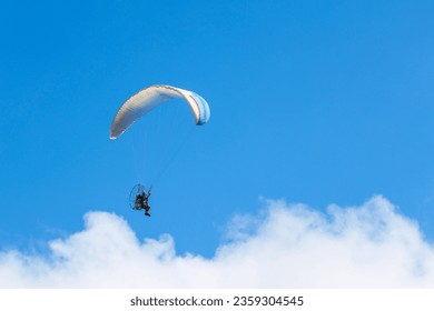 Parameter player floating in the sky