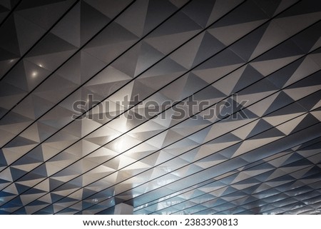 Parametric aluminium panels. Facade ceilings at Terminal 3 Soekarno-Hatta International Airport
