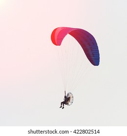 Paramotor in the sky
