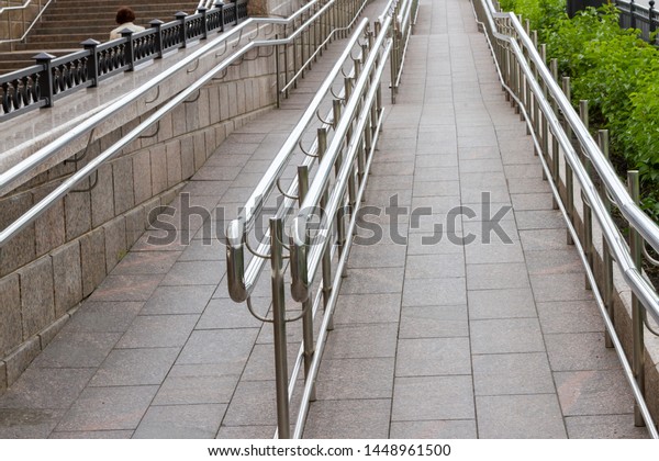 Parapet Pedestrians When Climbing On Sidewalk Stock Photo 1448961500 ...