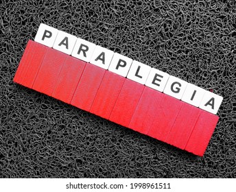Paraplegia, Word From Alphabet With Background.