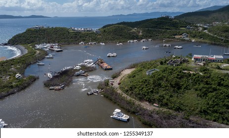 PARAQUITA BAY - TORTOLA BRITISH VIRGIN ISLANDS 13. NOVEMBER 2017: The Boats In This 