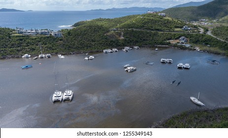 PARAQUITA BAY - TORTOLA BRITISH VIRGIN ISLANDS 13. NOVEMBER 2017: The Boats In This 