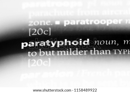 paratyphoid word in a dictionary. paratyphoid concept.