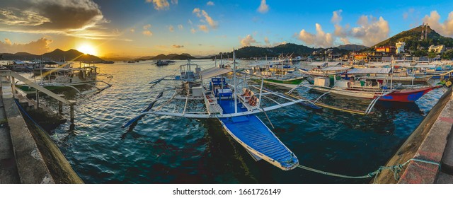 Paraw Boat In Coron Island In Palawan, Philippines