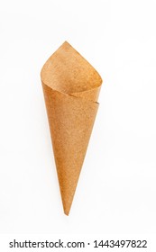 Parchment Paper Cone Isolated On White Background.