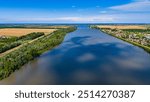 PARCO REGIONALE DELTA DEL PO, ITALY – JUNE 13, 2024: Parco Regionale Delta del Po. This expansive regional park features diverse wetlands, rich wildlife, and scenic landscapes of the Po River delta.