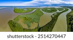 PARCO REGIONALE DELTA DEL PO, ITALY – JUNE 13, 2024: Parco Regionale Delta del Po. This expansive regional park features diverse wetlands, rich wildlife, and scenic landscapes of the Po River delta.