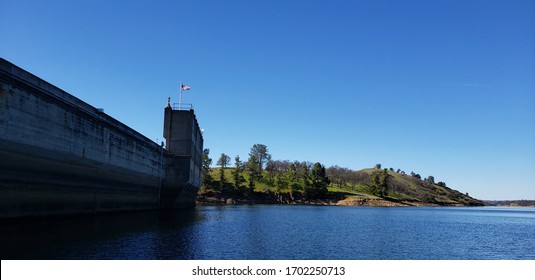 Pardee Dam On Lake Pardee In The California Mother Lode