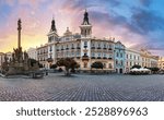 Pardubice - Czech Republic - The center of the town, square at dramatic sunset